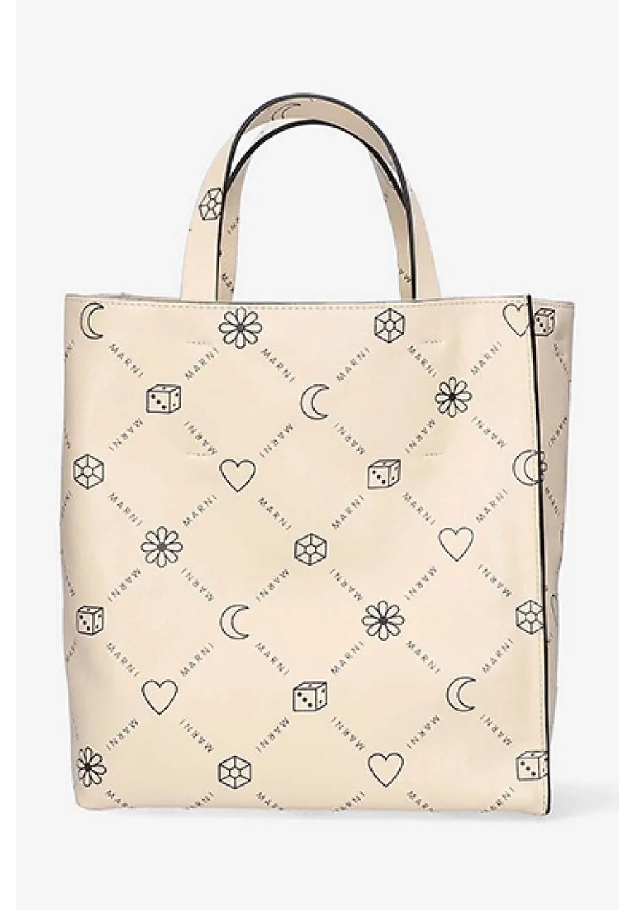 obrazek 1 Marni torebka skórzana kolor beżowy SHMP0018U4.P4599.00W12-KREMOWY