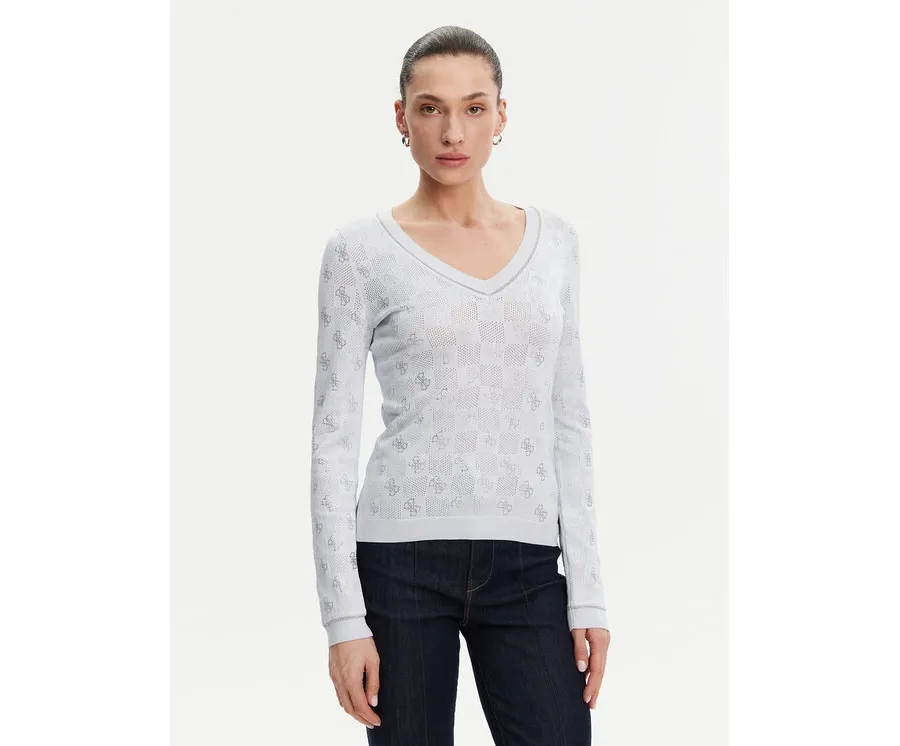 obrazek 1 Guess Sweter W5GR07 Z3D60 Niebieski Regular Fit