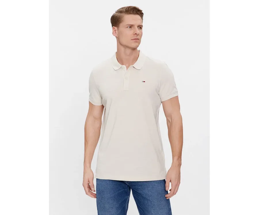 obrazek 1 Tommy Jeans Polo DM0DM18312 Beżowy Slim Fit
