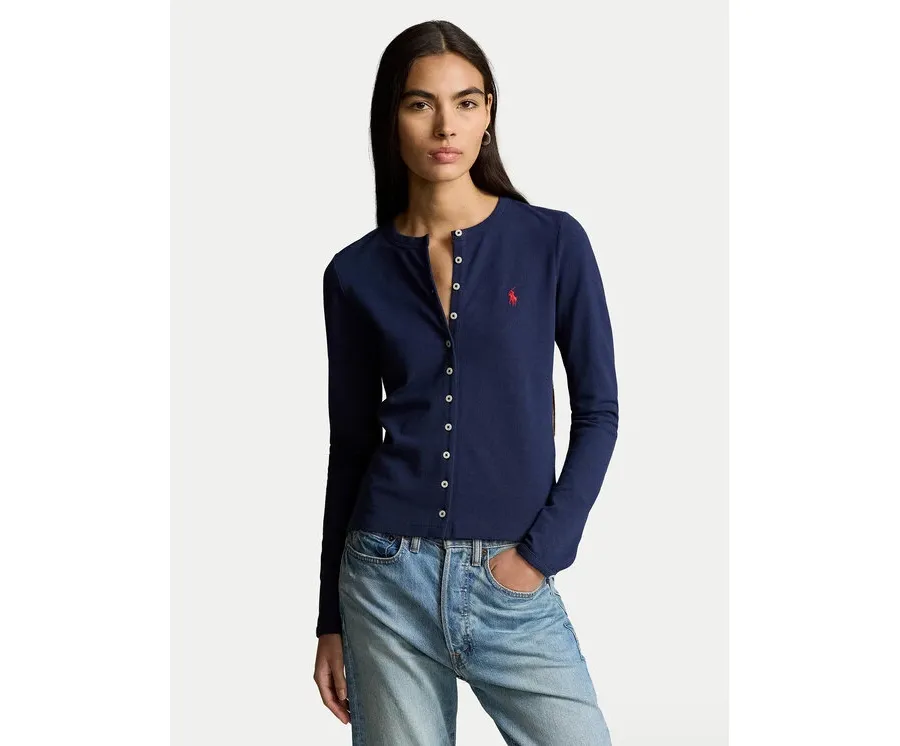obrazek 1 Polo Ralph Lauren Kardigan 211941175003 Granatowy Slim Fit
