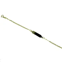Picture Plate bracelet with flat cross chain