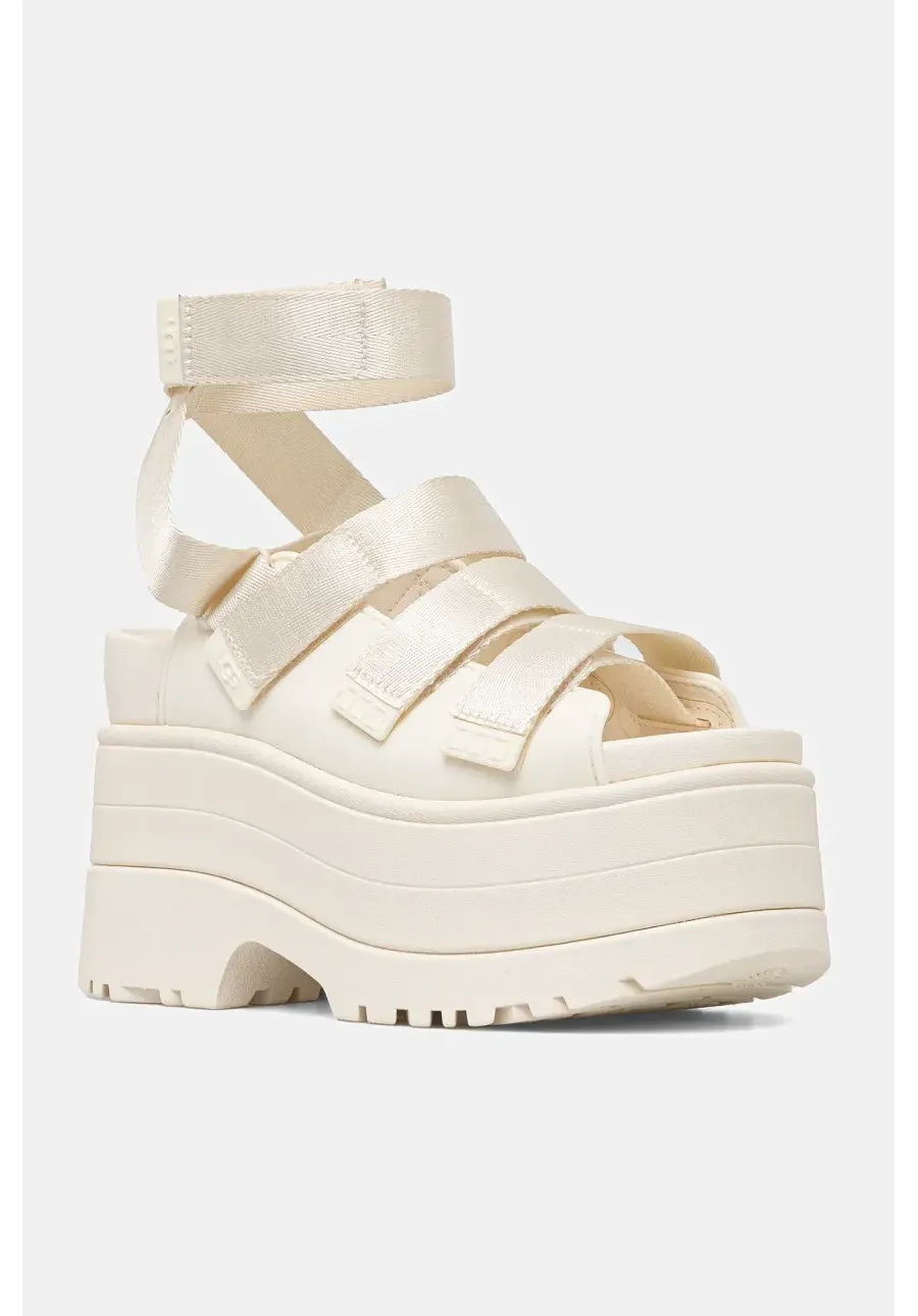 obrazek 1 UGG sandały Goldenrise damskie kolor beżowy na słupku 1167431-JSM