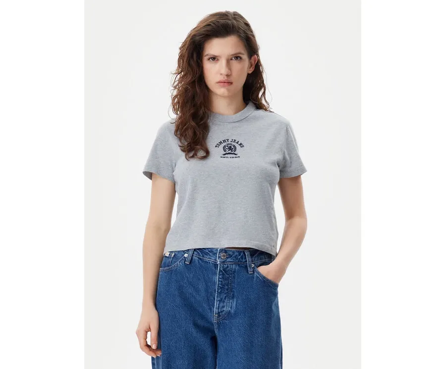 obrazek 1 Tommy Jeans T-Shirt Varsity DW0DW20317 Szary Regular Fit