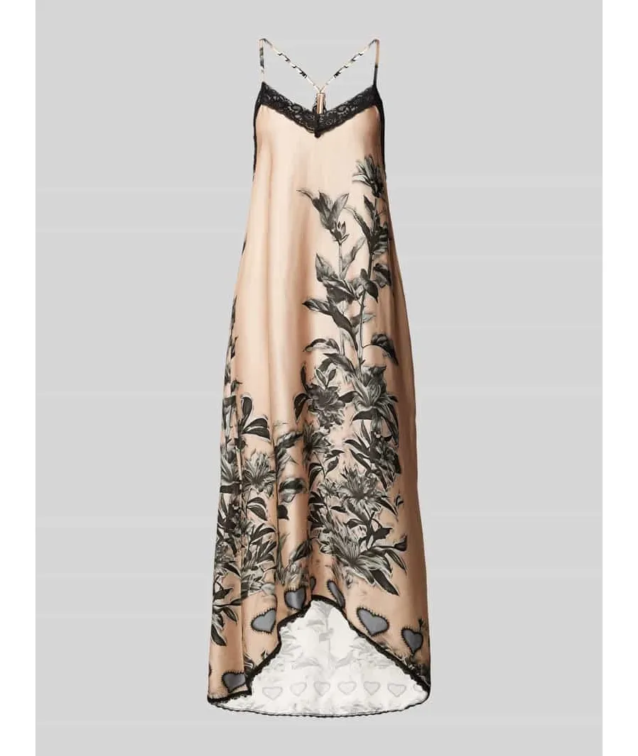 obrazek 1 Sukienka midi z wiskozy z obszyciem koronką