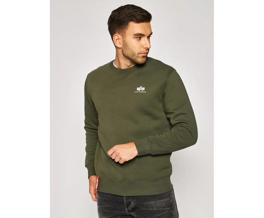 obrazek 1 Alpha Industries Bluza Basic 188307 Zielony Regular Fit