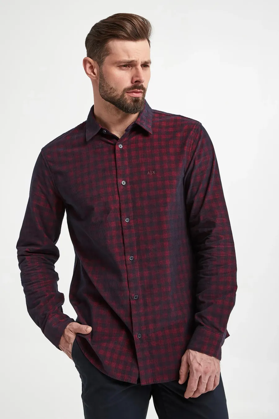 obrazek 1 Koszula męska w kratę ARMANI EXCHANGE Armani Exchange