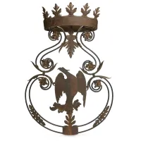 Zdjęcie Antyczny szyld z kutego żelaza z orłem z XVIII wieku