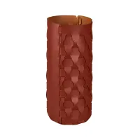 Picture Burgundy Dubai umbrella stand Ø22xH51 cm made of recycled genuine leather