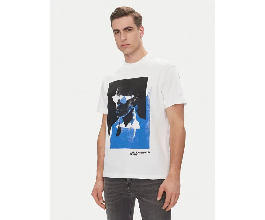 obrazek 1 KARL LAGERFELD T-Shirt A2M17036 Biały Regular Fit