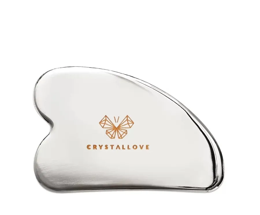 obrazek 1 Crystallove Cryo Ice Gua Sha Płytka do Masażu Twarzy Gua Sha ze Stali Nierdzewnej