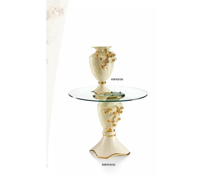 obrazek 1 Ceramiczny stolik z okrągłym blatem Ceramiche Stella