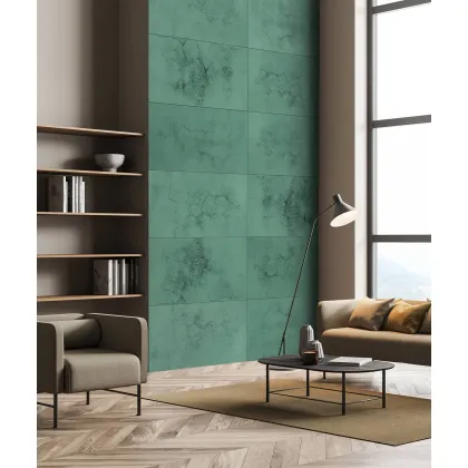 Zdjęcie 100x50 cm DS - (zielony czarne kruszywo) - płyta beton architektoniczny ultralekka