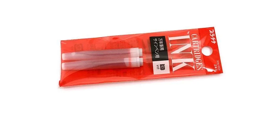 picture 1 Platinum Fountain Pen Refills Set of 2 - Red
