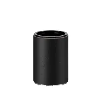 Picture Stylish black leather cup holder with chrome finish