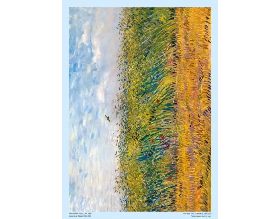 obrazek 3 Puzzle dla dorosłych Vincent Van Gogh: Pole pszenicy ze skowronkiem - Flame Tree Publishing