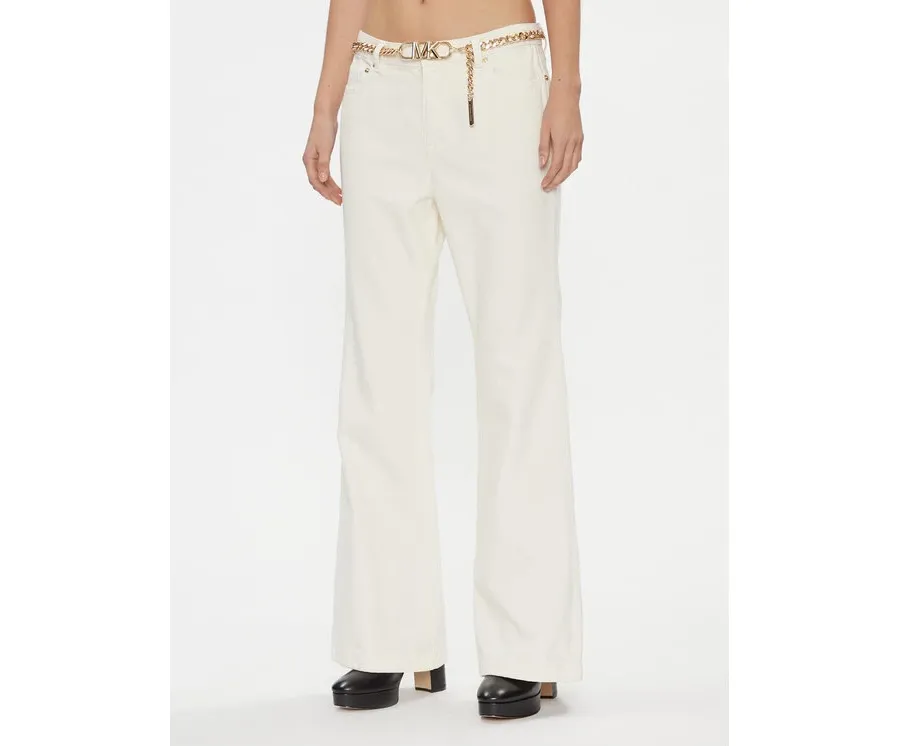 obrazek 1 MICHAEL Michael Kors Jeansy MF3904180V Écru Flared Fit