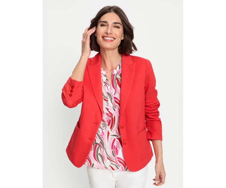 obrazek 1 Olsen Marynarka 15001367 Czerwony Regular Fit