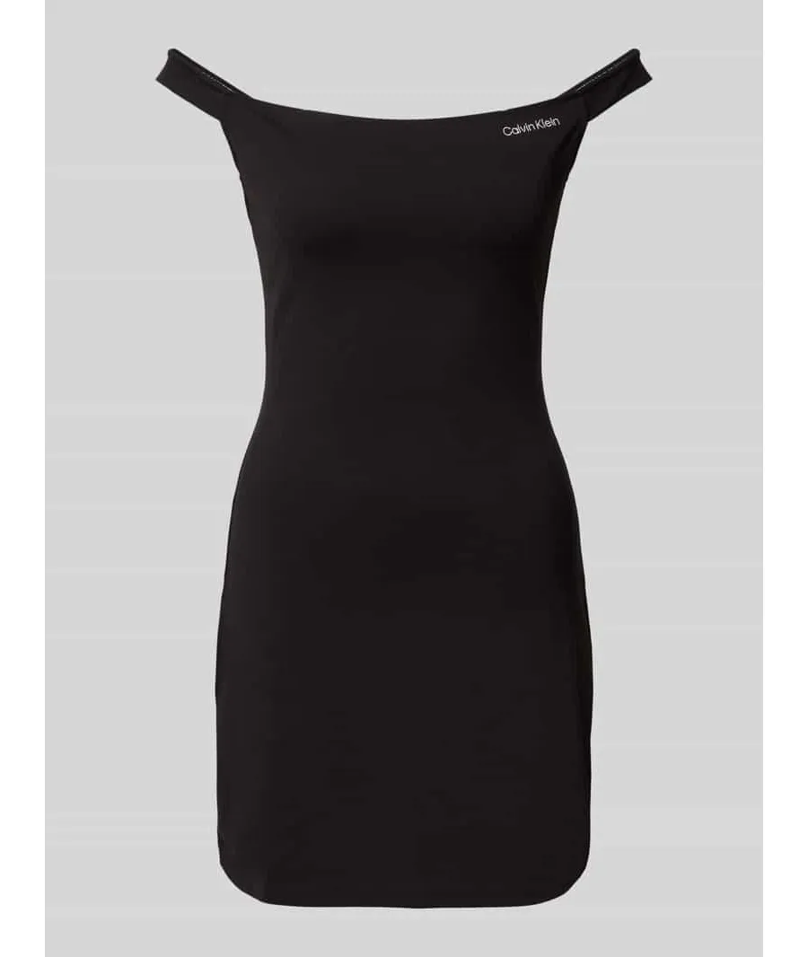 obrazek 1 Calvin Klein Jeans Sukienka codzienna Logo Milano J20J225541 Czarny Slim Fit