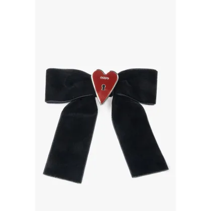 Zdjęcie Estro: Czarna spinka do włosów w formie ozdobnej kokardy