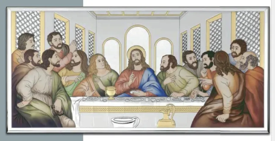 obrazek 1 Stylowy obraz na płycie Ostatnia Wieczerza o wymiarach 64х32 cm