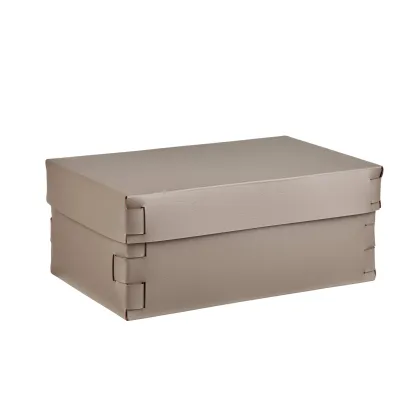Zdjęcie Skórzane pudełko Snob 32x20xH13,5 cm w kolorze cappuccino
