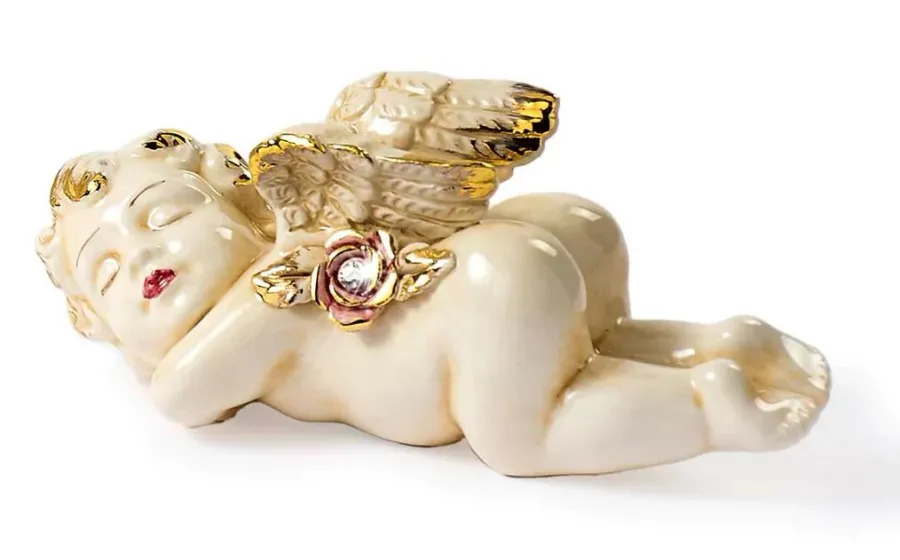 obrazek 1 Włoska ceramiczna figurka anioła na biurko