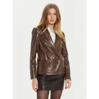 Zdjęcie TWINSET Kurtka z imitacji skóry 242TT2233 Brązowy Regular Fit