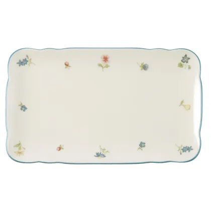 Zdjęcie Prostokątny porcelanowy talerz na masło 20x12,5 cm - Seltmann Weiden