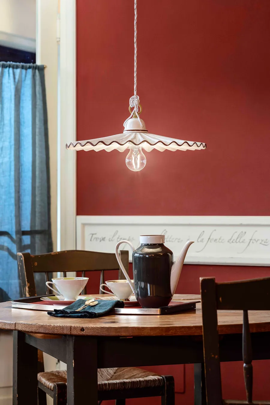 obrazek 2 Stylowa duża włoska lampa wisząca Laquila w stylu klasycznym