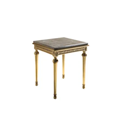 Zdjęcie Elitarny stolik VERSALLES - antyczne złoto, marmur - Collecion Alexandra