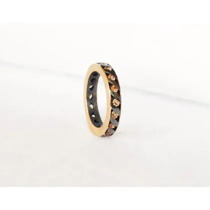 Zdjęcie Subtelna obrączka ze srebra i złota