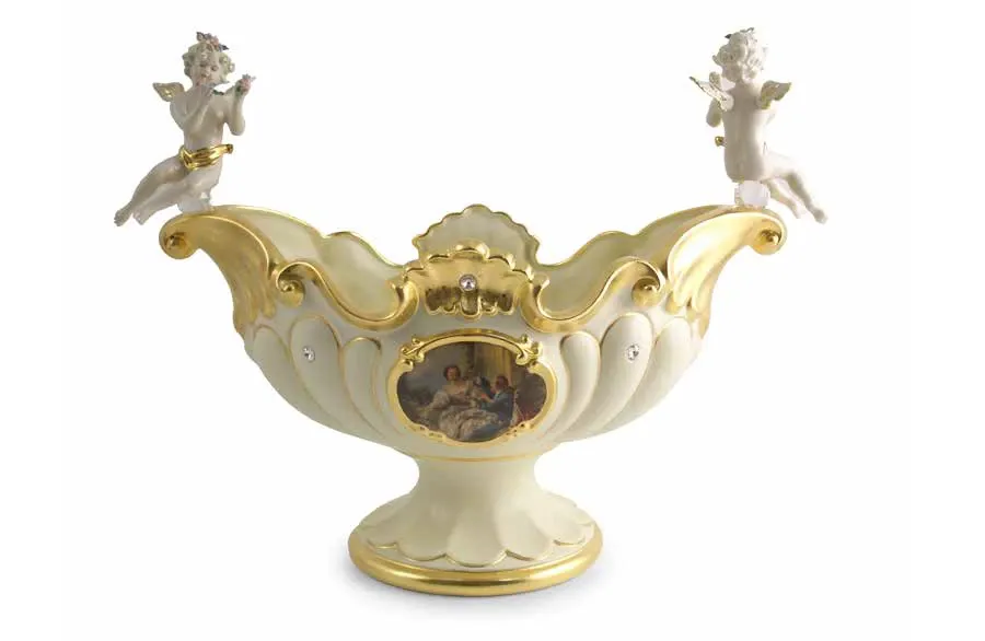 picture 1 A wonderful ceramic platter with angels - Bruno Costenaro