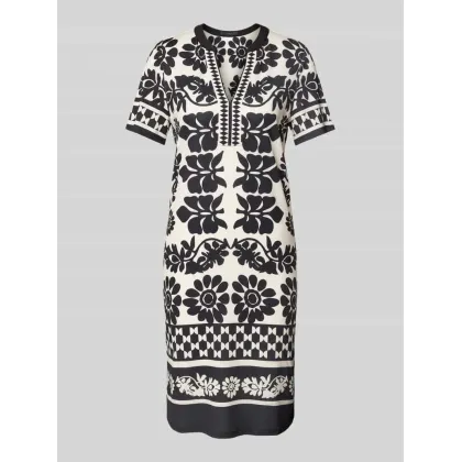 Zdjęcie Sukienka o długości do kolan z kołnierzem z lamówką