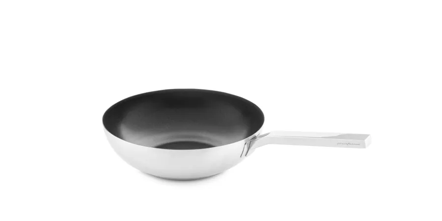 obrazek 1 Włoski wok 28 cm do gotowania potraw ze stali nierdzewnej
