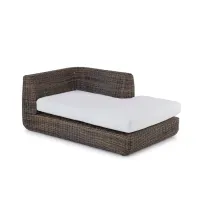 Picture Stylish left seating module in tropical brown color without a cushion for the garden