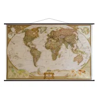 Zdjęcie Wyjątkowa mapa polityczna świata National Geographic z oprawą