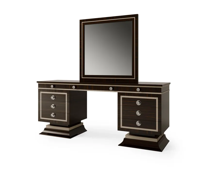 picture 1 Classic Italian prestigious dressing table with 9 drawers for a luxurious interior - Bianchini