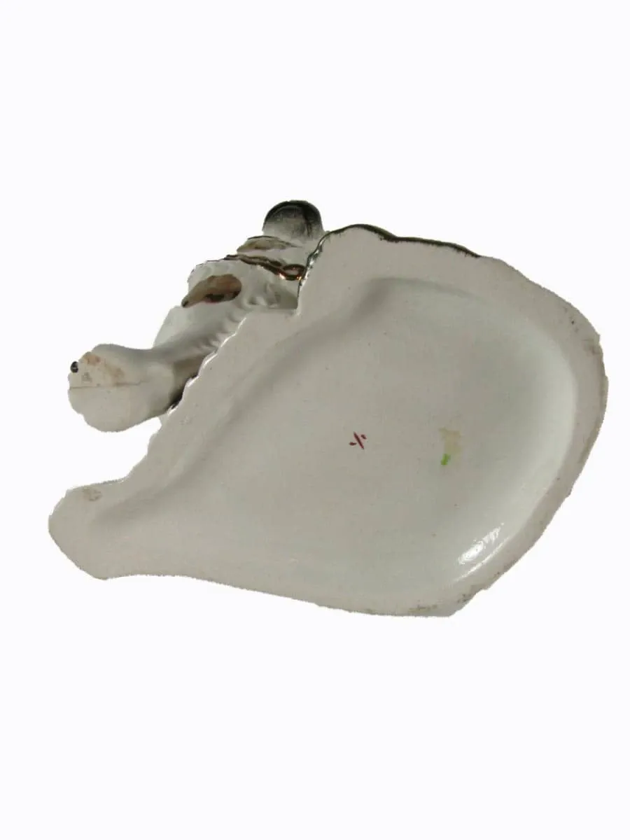 obrazek 6 Białe ceramiczne pudełko na cukierki z ręcznie malowaną polichromowaną dekoracją