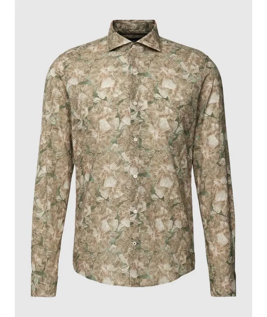obrazek 1 Koszula casualowa o kroju slim fit z nadrukiem na całej powierzchni
