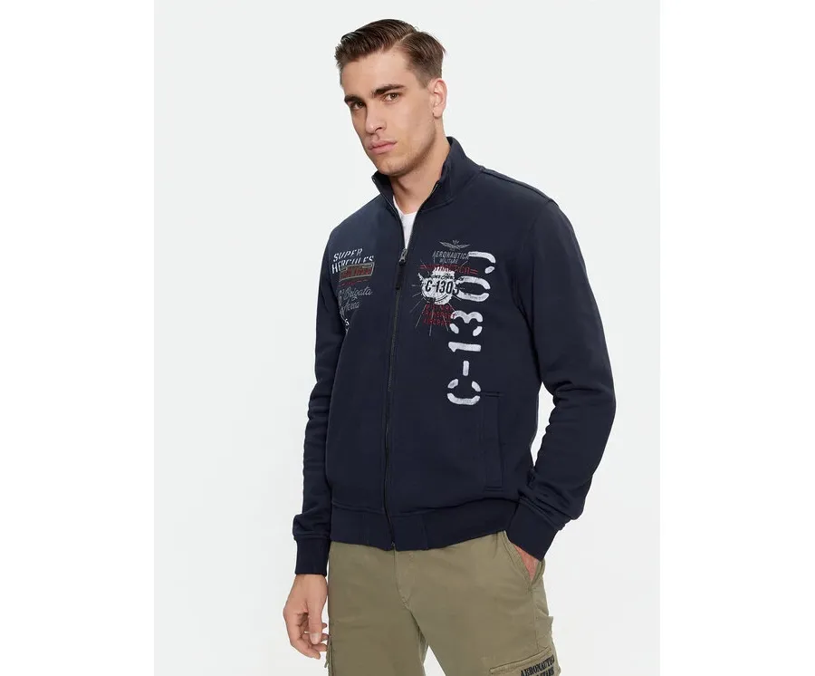 obrazek 1 Aeronautica Militare Bluza 232FE1819F511 Granatowy Regular Fit