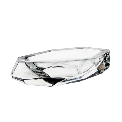 Zdjęcie Wyjątkowa kryształowa dekoracja stołu w formie bryły z geometrycznymi liniami i diamentowym połyskiem w prezentowym pudełku - Vista Alegre