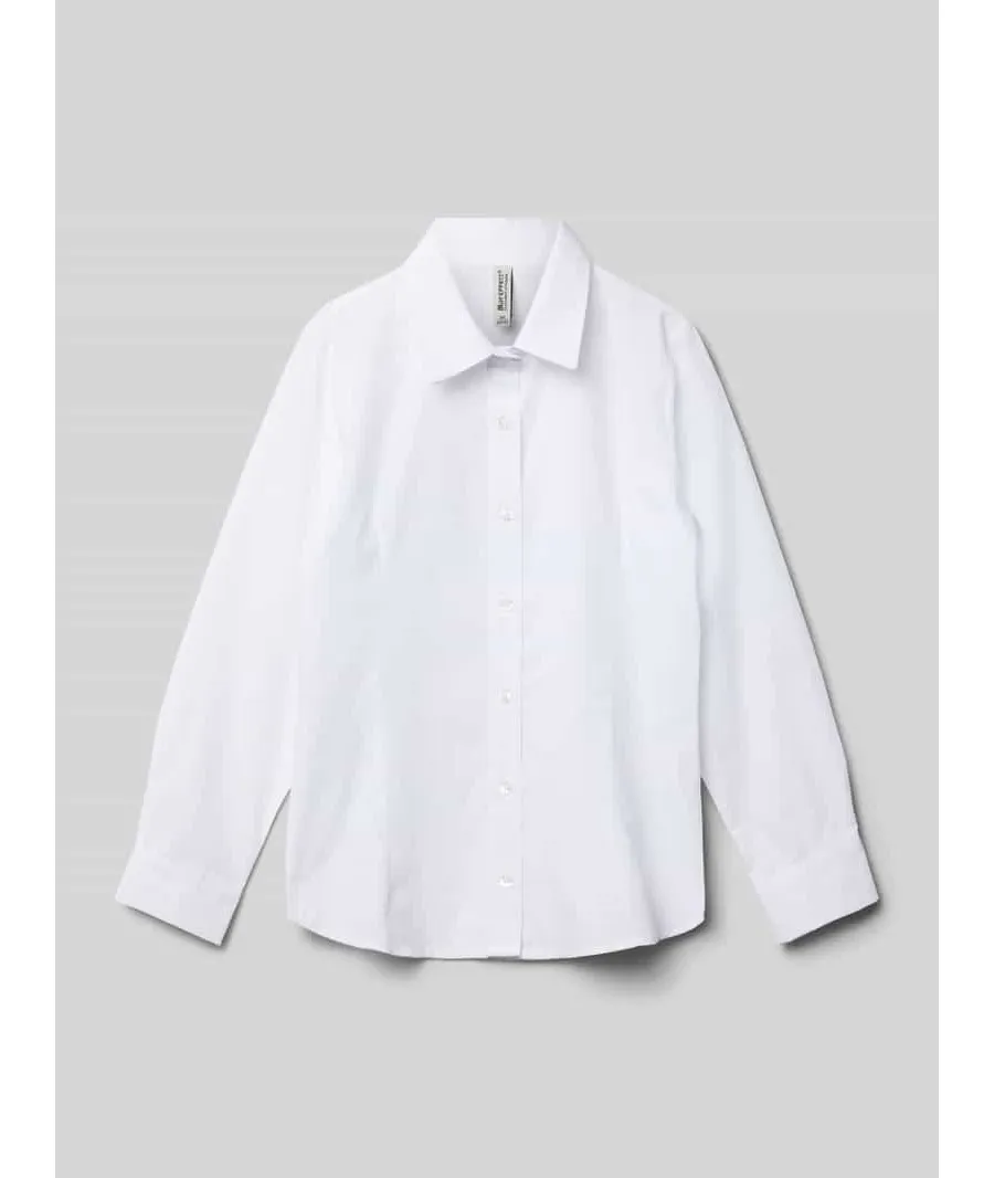 obrazek 1 Bluzka koszulowa o kroju regular fit z mankietami