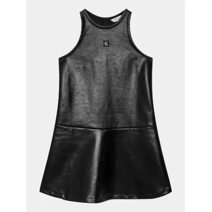 Zdjęcie Calvin Klein Jeans Sukienka z imitacji skóry Spacer IG0IG02312 Czarny Flare Fit