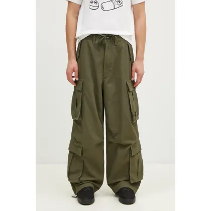 Zdjęcie Vans spodnie bawełniane Premium Classics LX Baggy Cargo Pant kolor zielony w fasonie cargo VN000HMYKCZ1