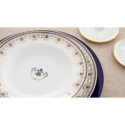 Zdjęcie Gustowna zastawa stołowa z porcelany dla 12 osobowej rodziny - Porcel