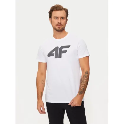 Zdjęcie 4F T-Shirt 4FWMM00TTSHM1844 Biały Regular Fit