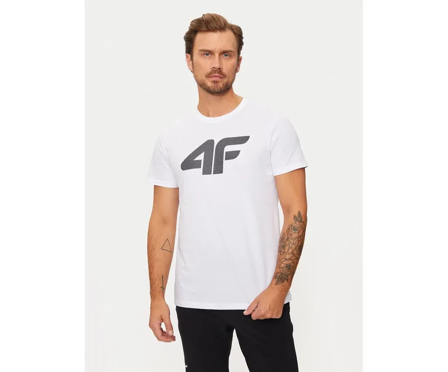 obrazek 1 4F T-Shirt 4FWMM00TTSHM1844 Biały Regular Fit