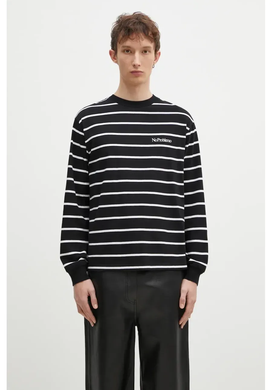 obrazek 1 No Problemo longsleeve bawełniany Mini Problemo kolor czarny wzorzysty NP60030.02