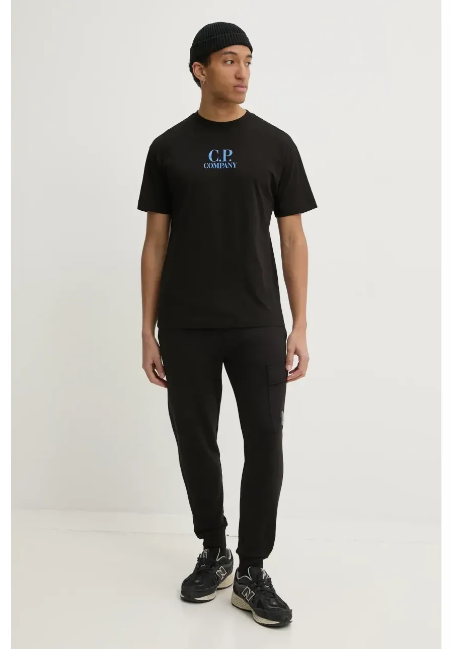 obrazek 1 C.P. Company t-shirt bawełniany męski kolor czarny z nadrukiem 18CMTS141A005100W