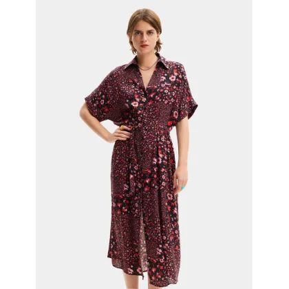 Zdjęcie Desigual Sukienka koszulowa Candela 24SWVW41 Czarny Loose Fit